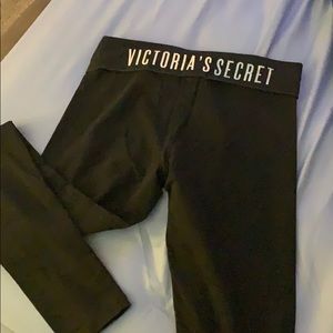 Victoria’s Secret leggings with light blue letters